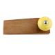 2 Pieces Yellow Pink Crackle Ceramic Wooden Door Stopper